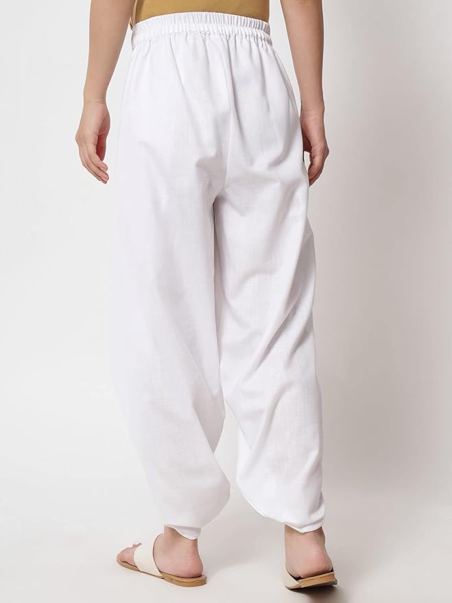 Women's Cotton Solid Harem Dhoti Pants for Casual FusionWear