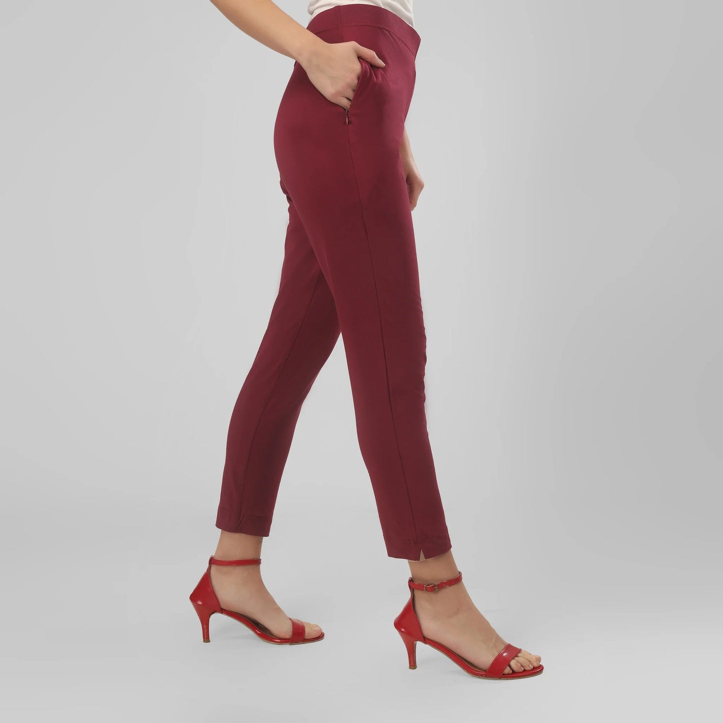 Women’s Straight Pants with Side Slit and Zipper Pocket– Multiple Colors 4XL TO 5XLSizes