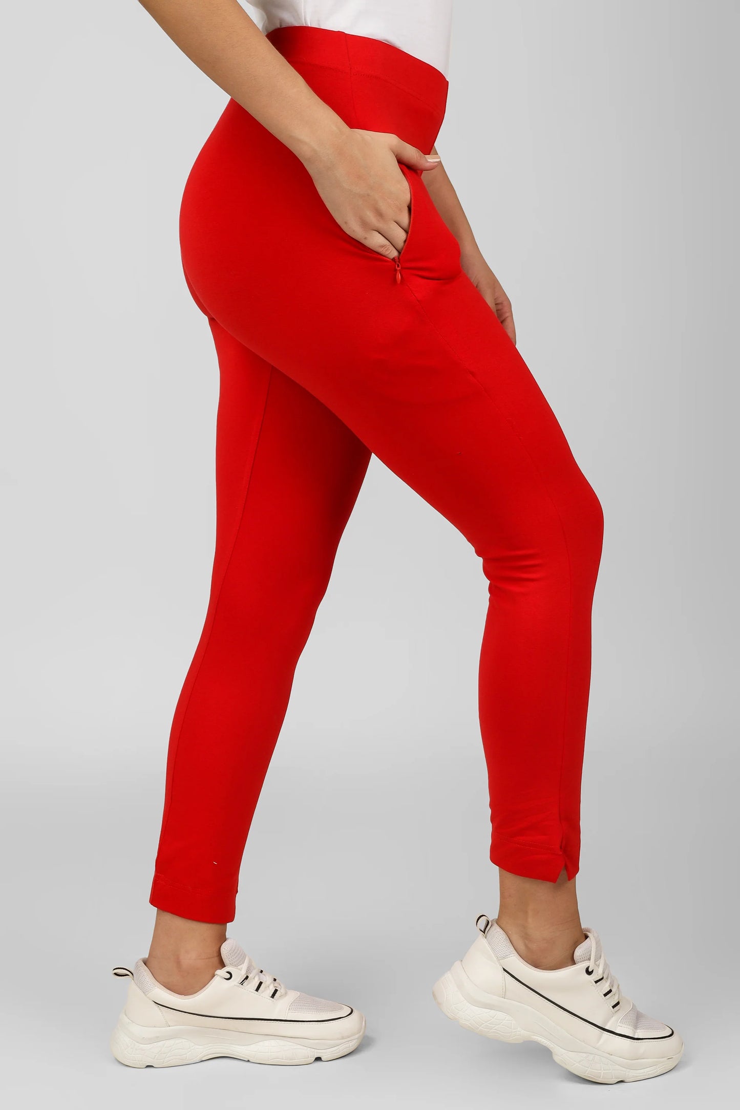 Women’s Straight Pants with Side Slit and Zipper Pocket– Multiple Colors 4XL TO 5XLSizes