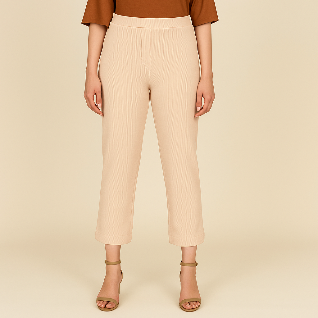 Short Flexi Rib Pant – Women’s Stretchable Ribbed Bottoms