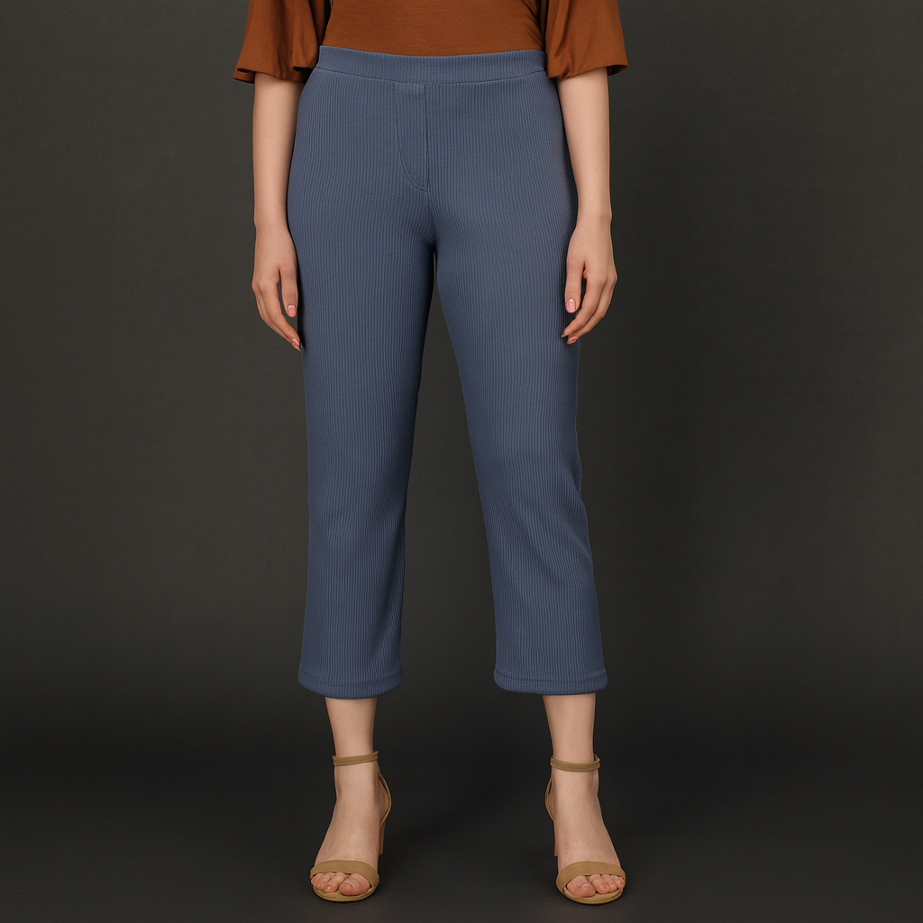 Short Flexi Rib Pant – Women’s Stretchable Ribbed Bottoms