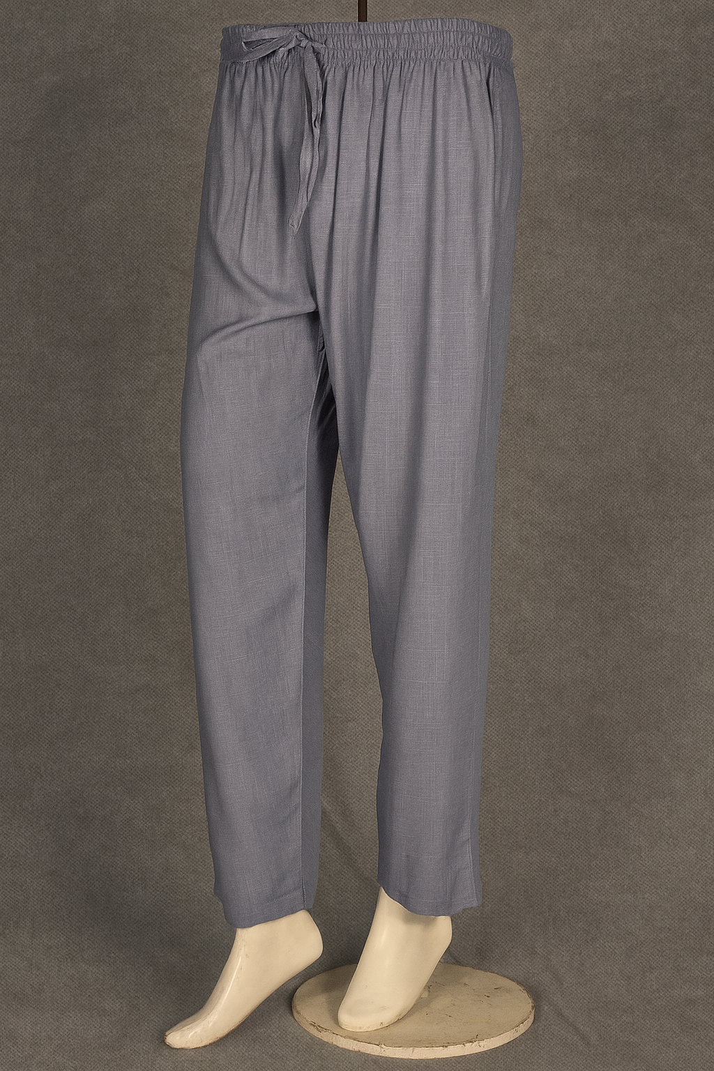 Linen Straight Fit Pants with Side & Back Pockets and drawstrings