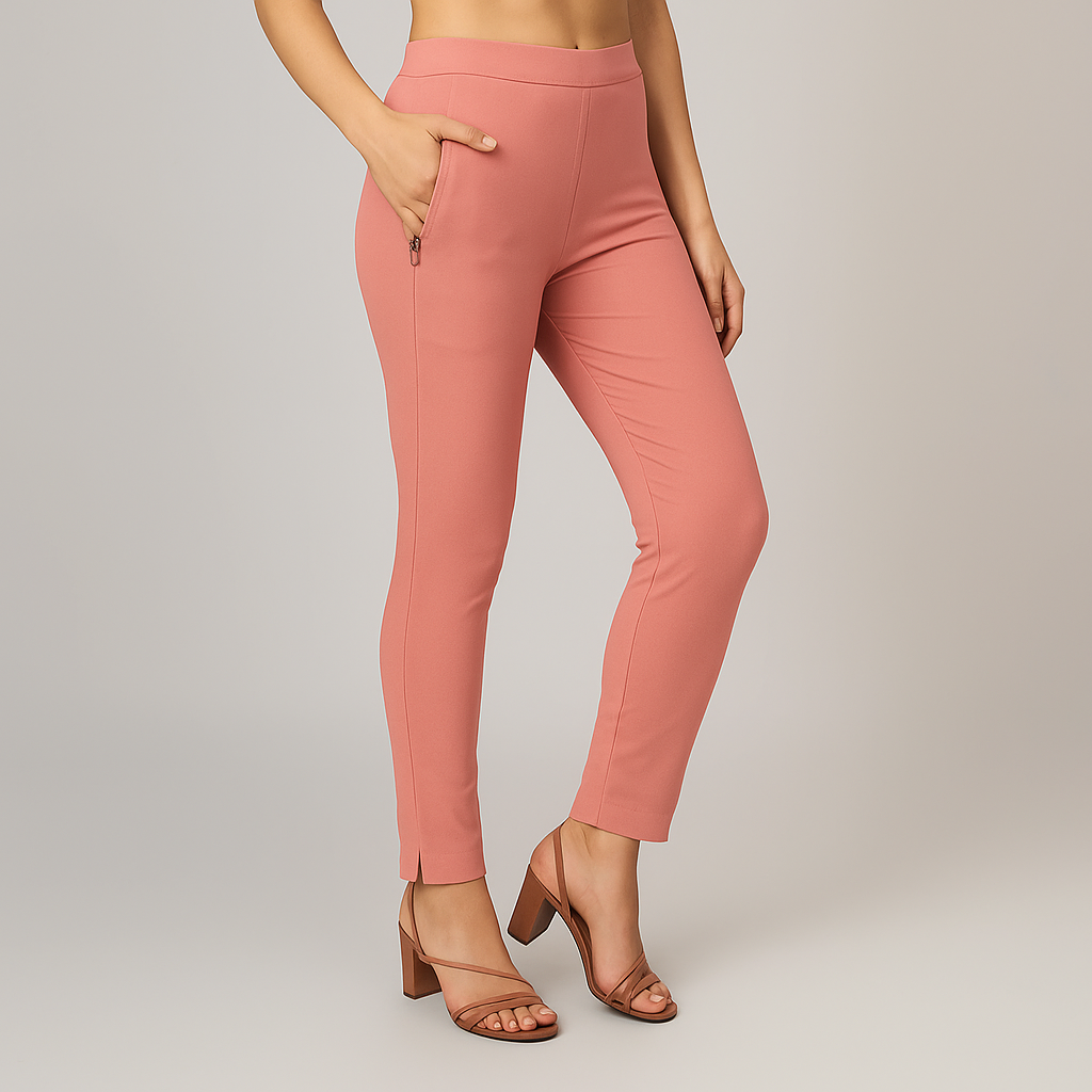 Women’s Straight Pants with Side Slit and Zipper Pocket– Multiple Colors 4XL TO 5XLSizes
