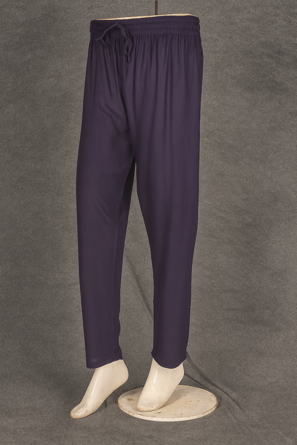 Linen Straight Fit Pants with Side & Back Pockets and drawstrings