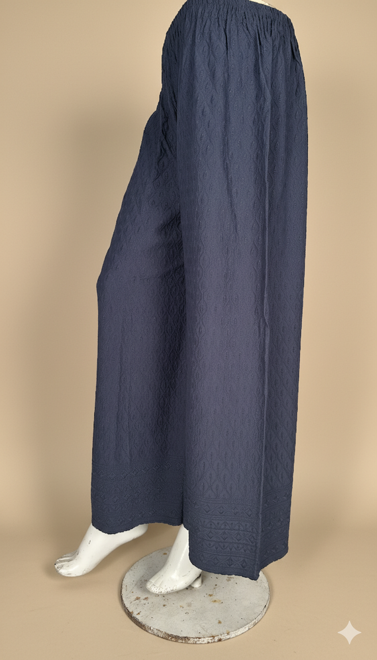 Palazzo | Chikankari | Makai Embroidery