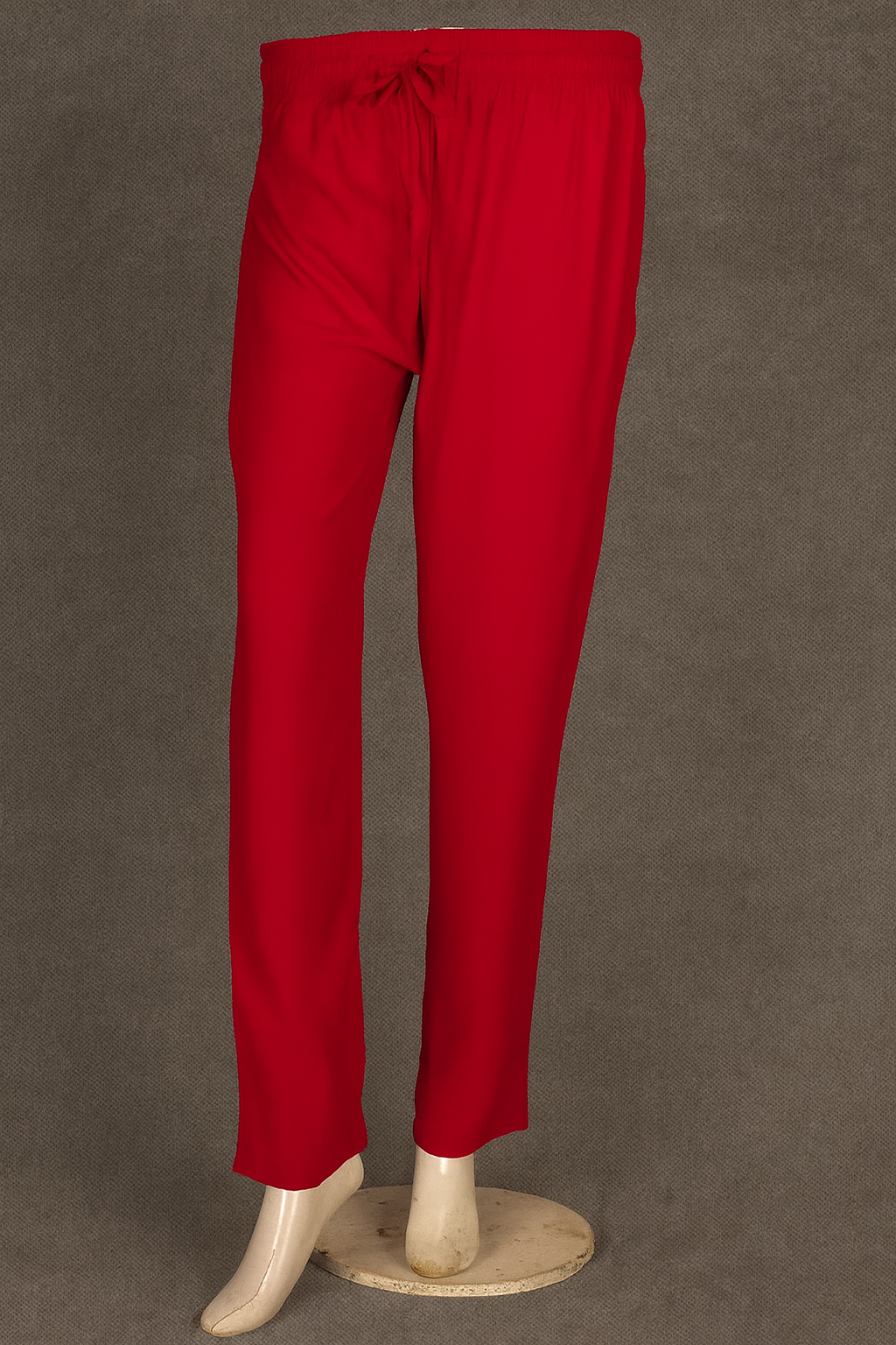 Linen Straight Fit Pants with Side & Back Pockets and drawstrings