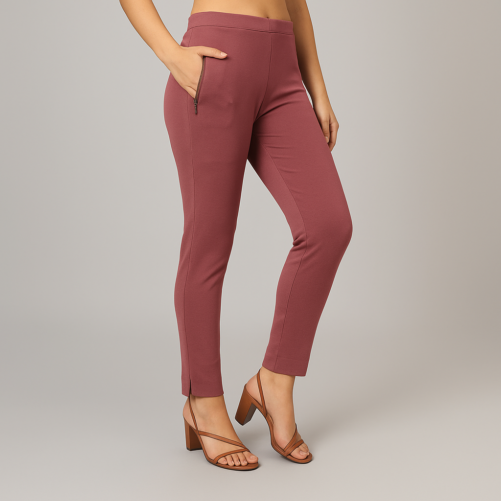 Women’s Straight Pants with Side Slit and Zipper Pocket– Multiple Colors 4XL TO 5XLSizes