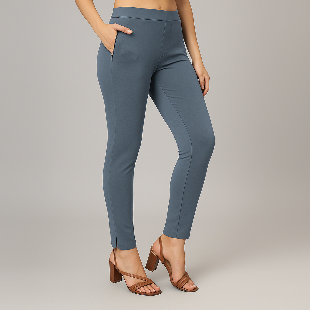 Women’s Straight Pants with Side Slit and Zipper Pocket– Multiple Colors 4XL TO 5XLSizes
