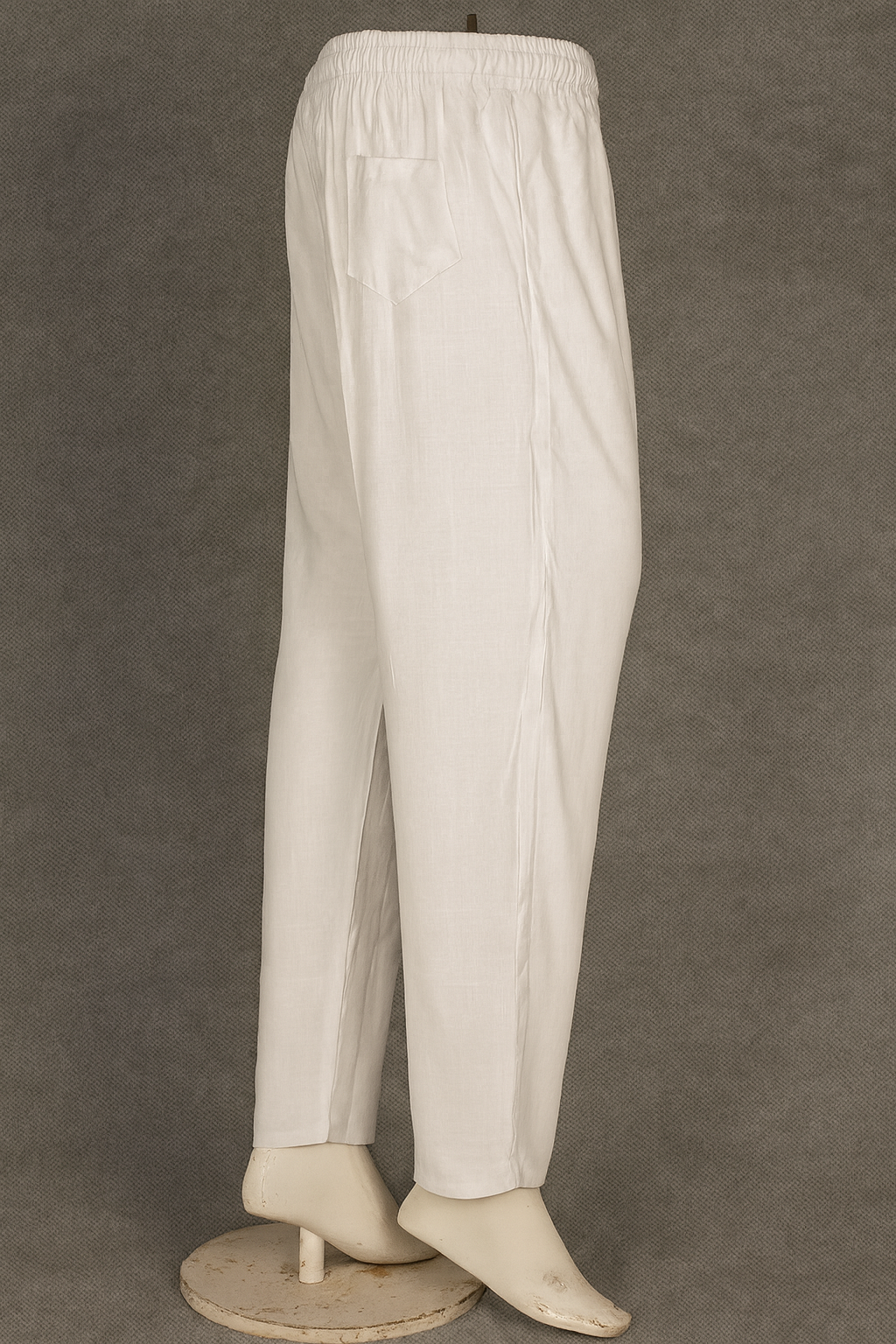 Linen Straight Fit Pants with Side & Back Pockets and drawstrings