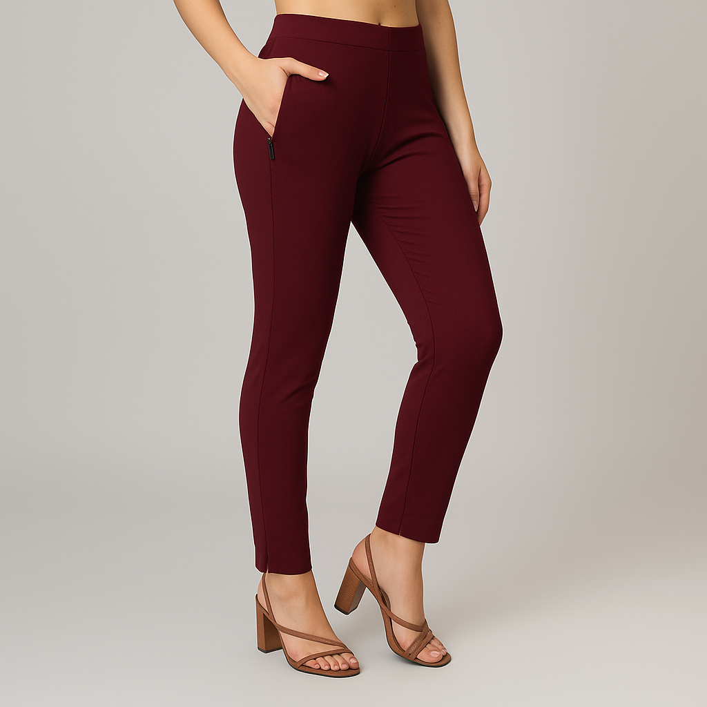 Women’s Straight Pants with Side Slit and Zipper Pocket– Multiple Colors 4XL TO 5XLSizes