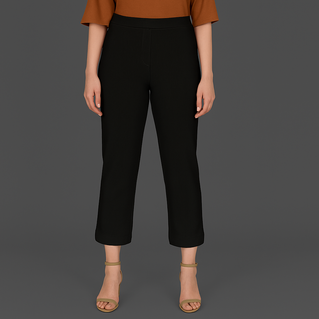Short Flexi Rib Pant – Women’s Stretchable Ribbed Bottoms