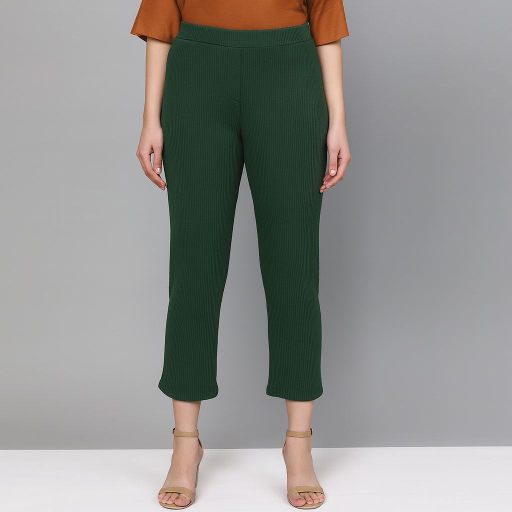 Short Flexi Rib Pant – Women’s Stretchable Ribbed Bottoms