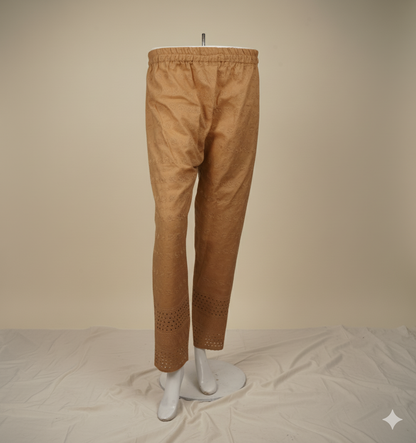 Makkhan Boring Palazzo – Women’s Cotton Mixed Wide-Leg Pants