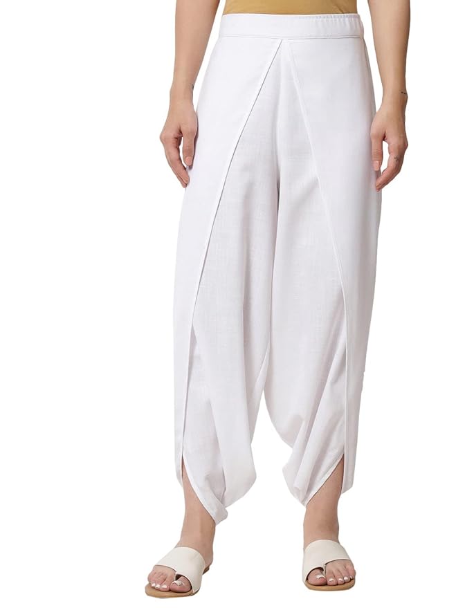 Women's Cotton Solid Harem Dhoti Pants for Casual FusionWear