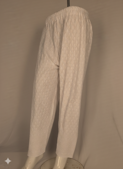 Makai Pants – Women’s 14 GM Embroidered Elastic Pants | Chikankari pants