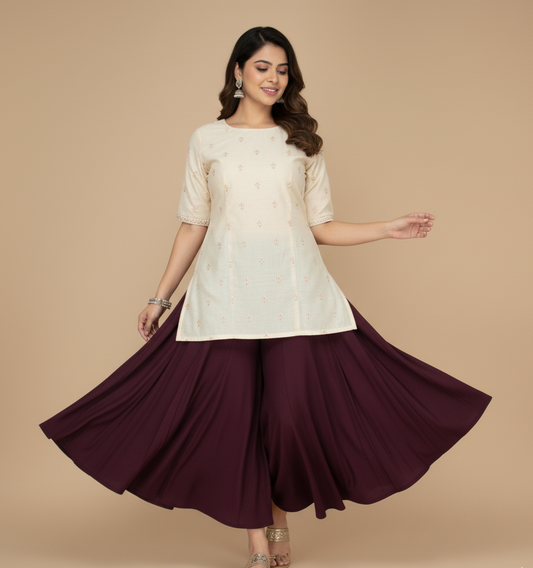 Flared Kali Palazzo | Wide-Leg Garara