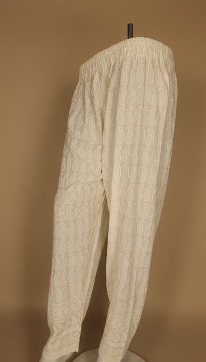 Chikankari Pant – Women’s Rayon Embroidered Kairi Pants