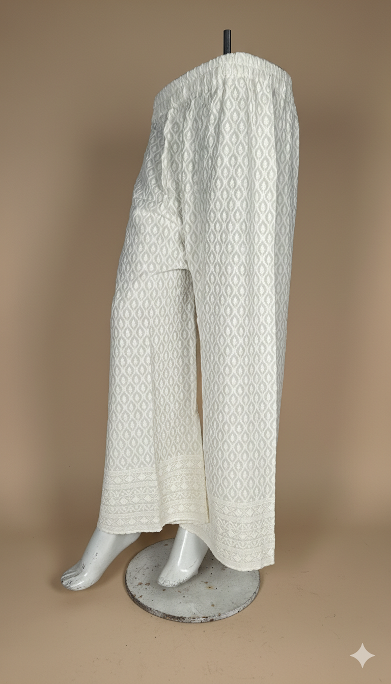 Palazzo | Chikankari | Makai Embroidery