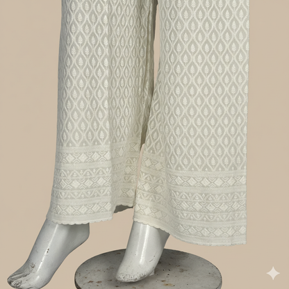 Palazzo | Chikankari | Makai Embroidery