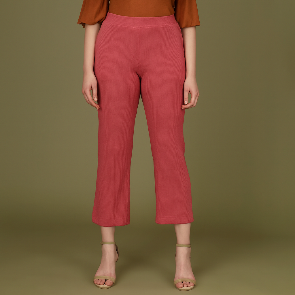 Short Flexi Rib Pant – Women’s Stretchable Ribbed Bottoms