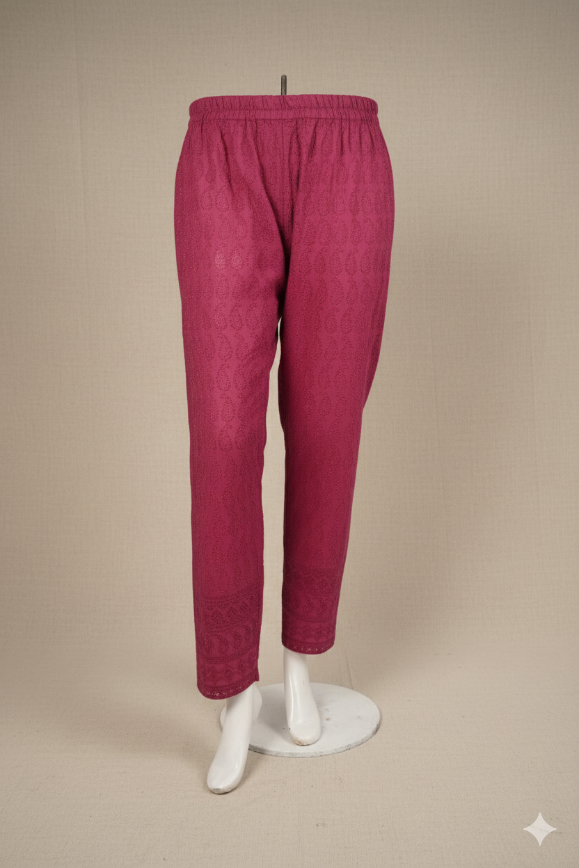Chikankeri Pant – Women’s Rayon Embroidered Makai Pants