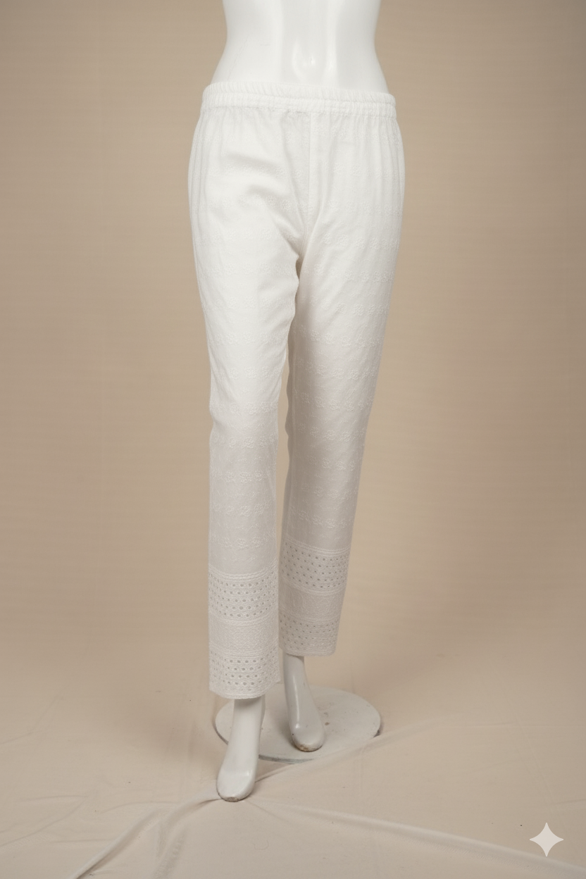Makkhan Boring Palazzo – Women’s Cotton Mixed Wide-Leg Pants