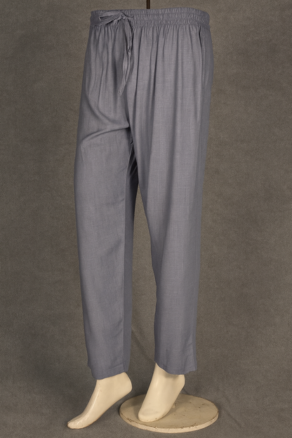 Linen Straight Fit Pants with Side & Back Pockets and drawstrings