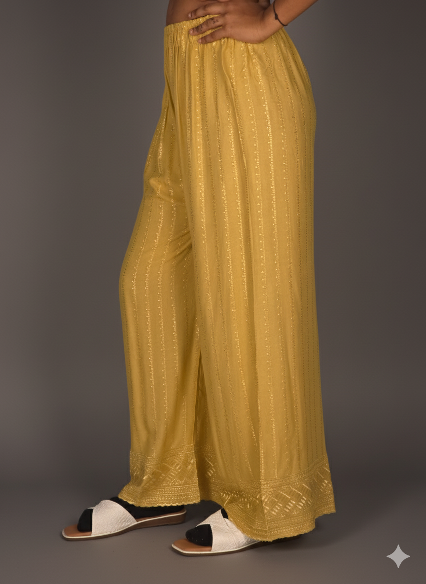 Palazzo Pants | Tower Collection | Embroidered Work