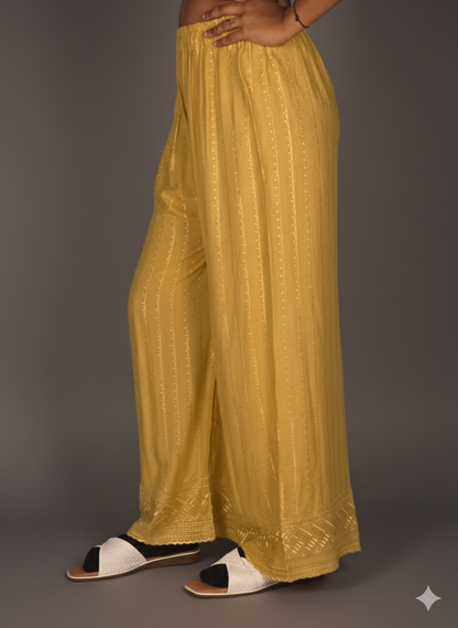 Palazzo Pants | Tower Collection | Embroidered Work