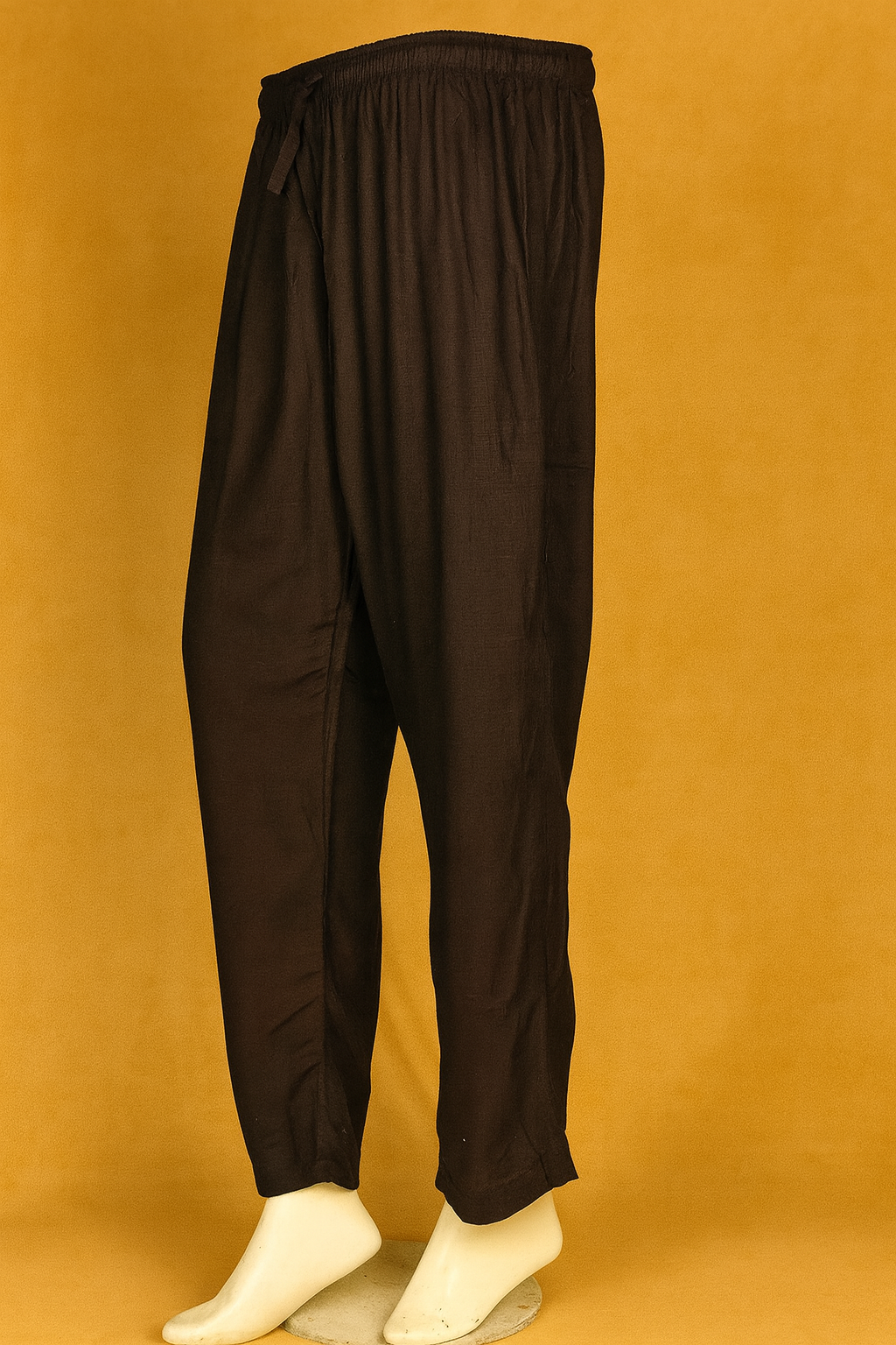 Linen Straight Fit Pants with Side & Back Pockets and drawstrings