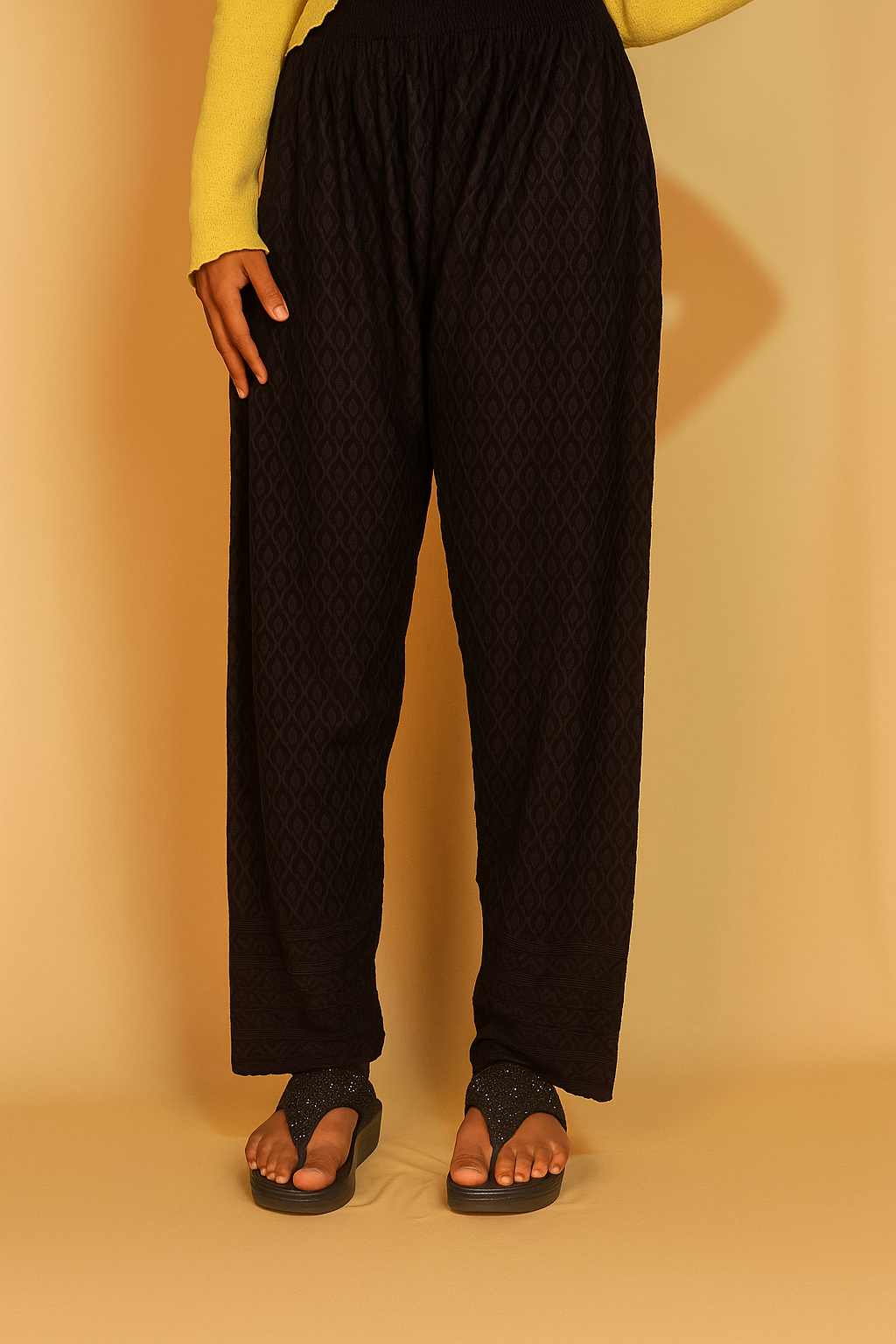 Makai Pants – Women’s 14 GM Embroidered Elastic Pants | Chikankari pants