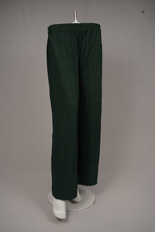 Chikankari Palazzo – Women’s Rayon 14 GM Embroidered Kairi Pants