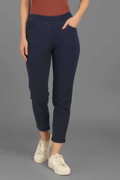 Denim Stripe Pant – Women’s Slim Fit Striped Jeans
