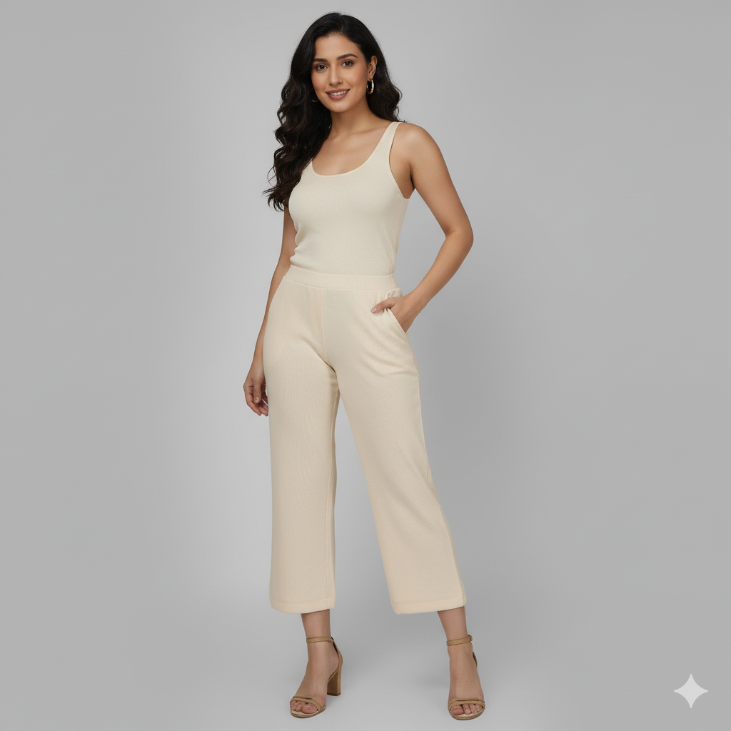 Short Flexi Rib Pant – Women’s Stretchable Ribbed Bottoms