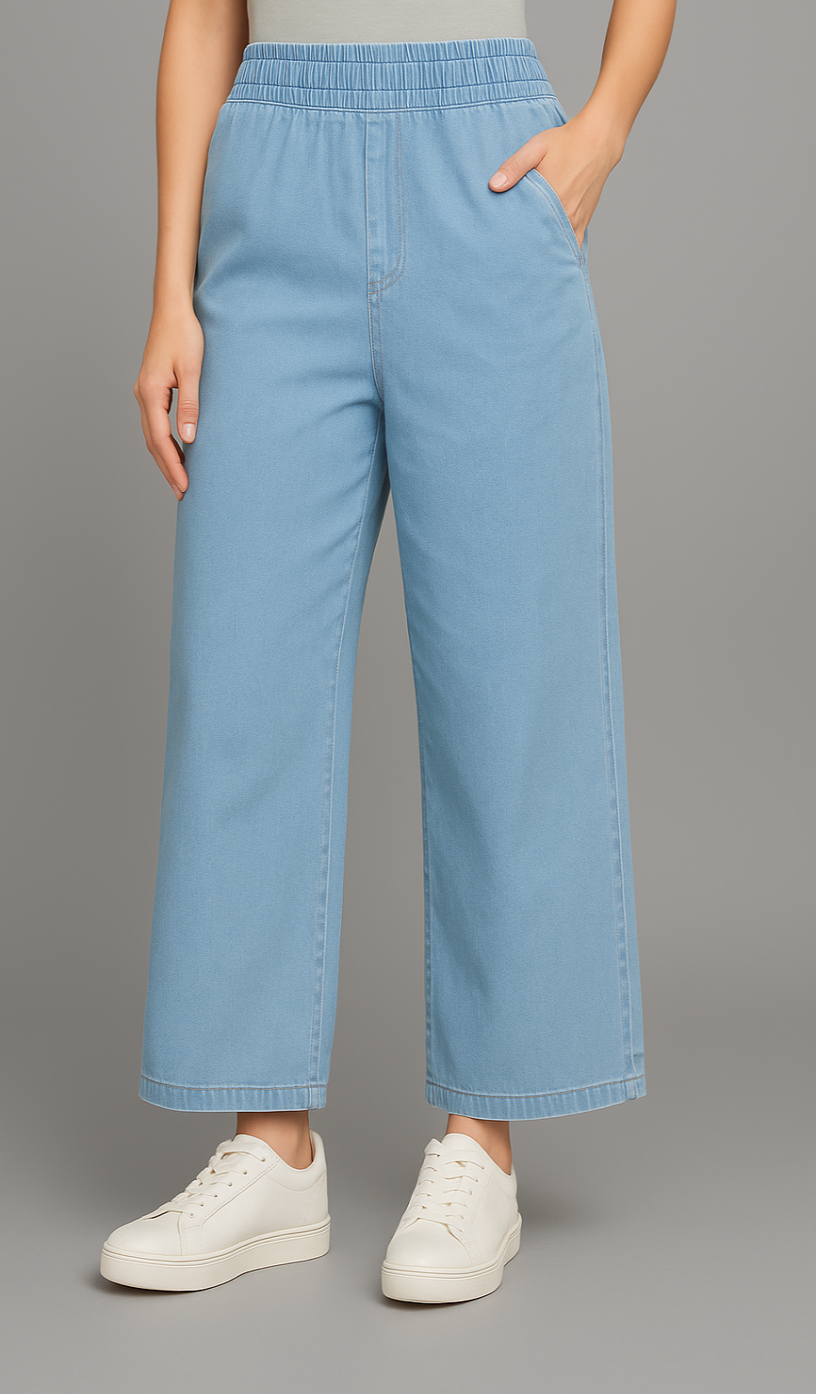 Denim Flare Pant Long – Women’s Wide-Leg Stretchable Jeans