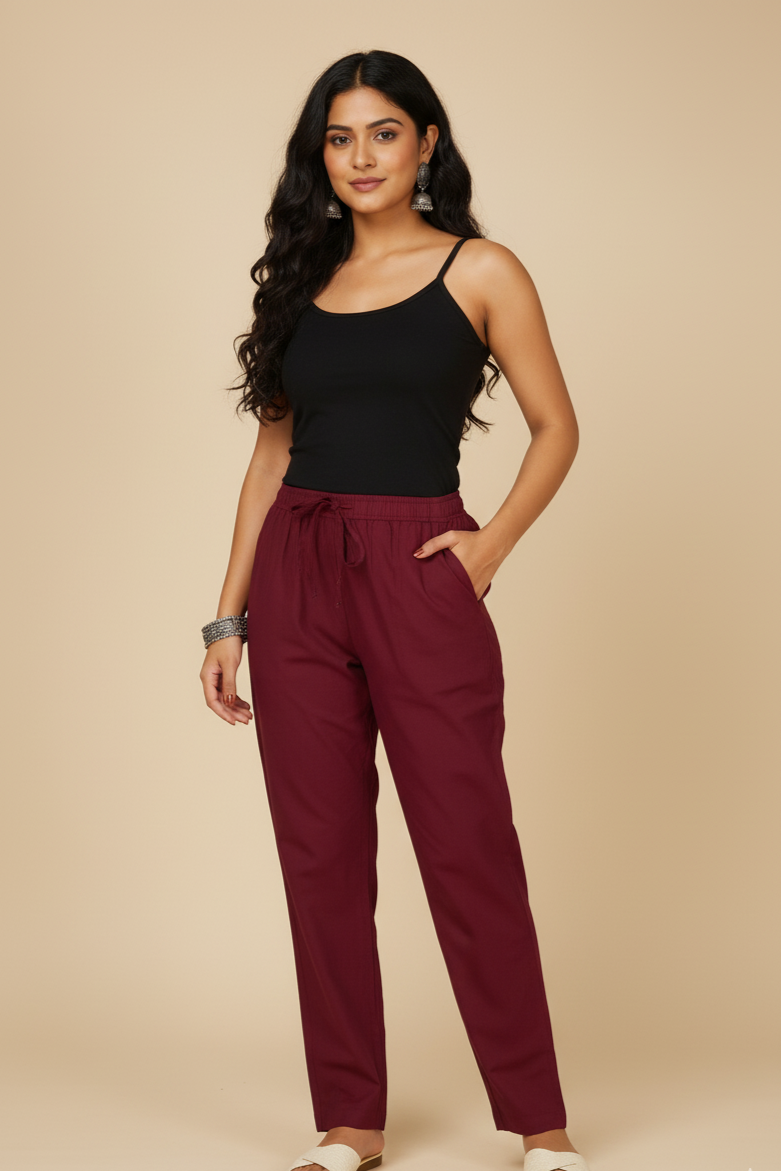 Regular Fit Pants –Women’s Everyday Comfort Bottoms[4XL-5XL]