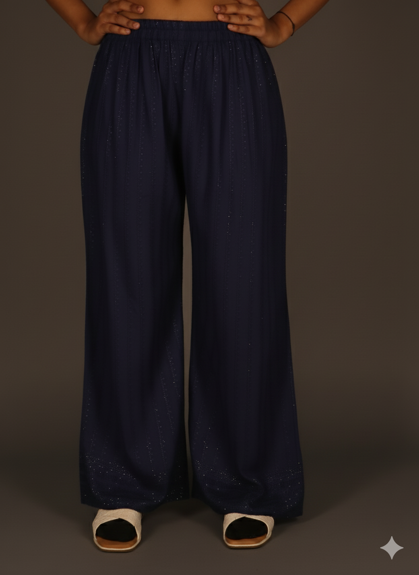 Palazzo Pants | Tower Collection | Embroidered Work