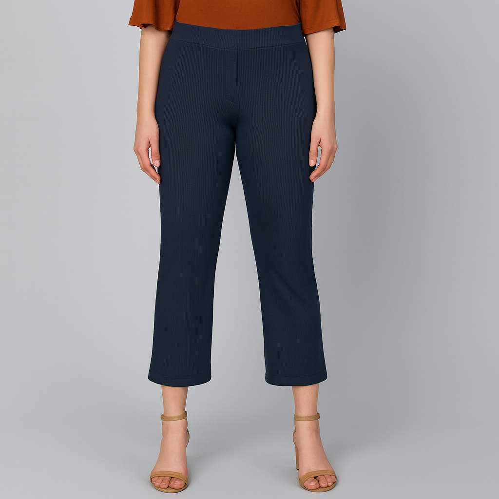 Short Flexi Rib Pant – Women’s Stretchable Ribbed Bottoms