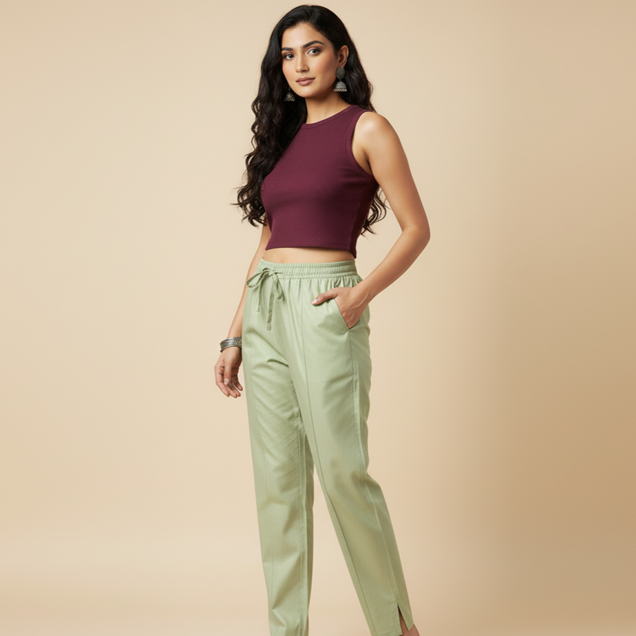Regular Fit Pants –Women’s Everyday Comfort Bottoms[4XL-5XL]