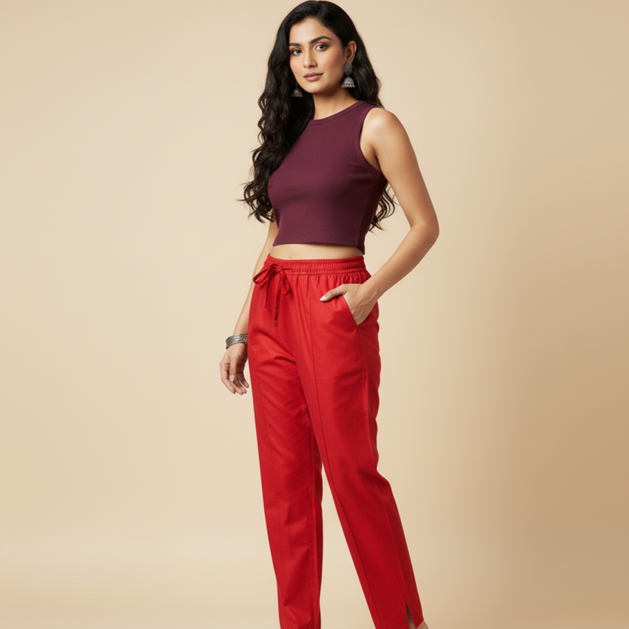 Regular Fit Pants –Women’s Everyday Comfort Bottoms[4XL-5XL]