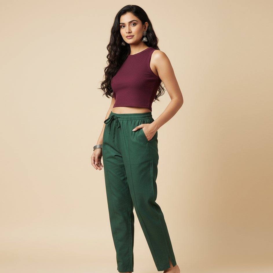 Regular Fit Pants –Women’s Everyday Comfort Bottoms[4XL-5XL]