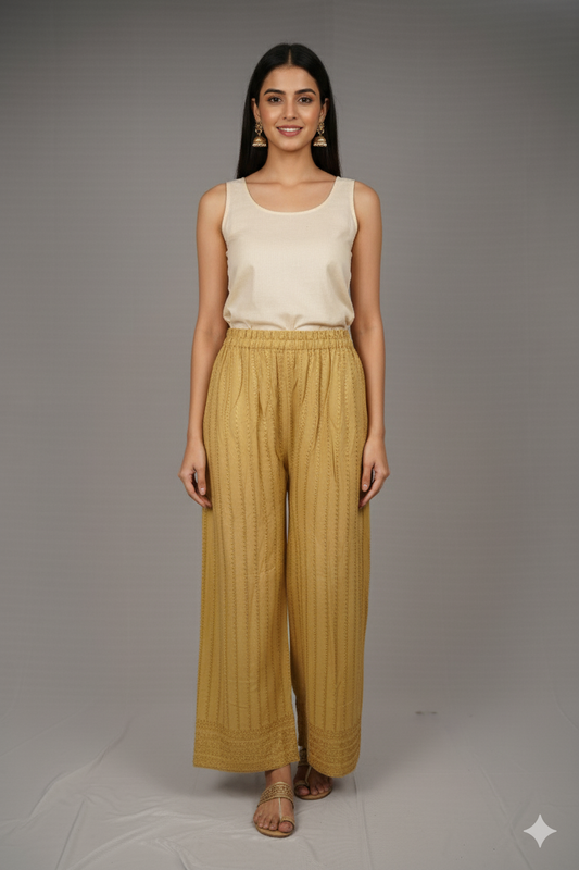 Palazzo Pants | Tower Collection | Embroidered Work