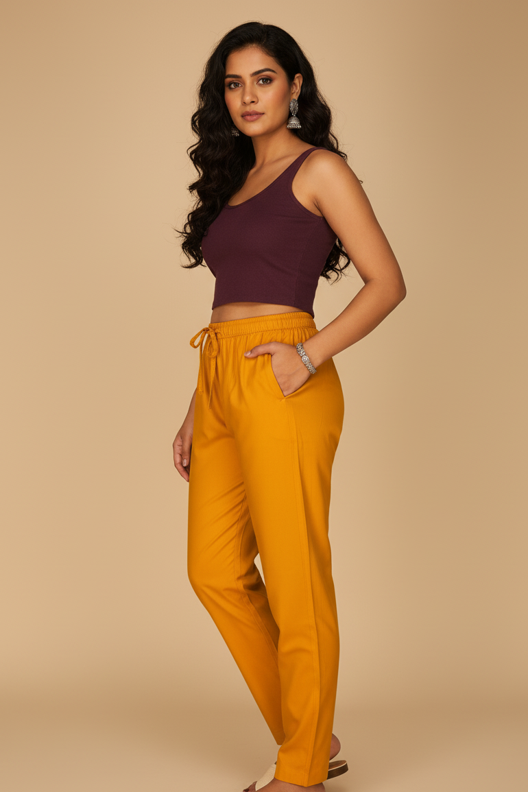 Regular Fit Pants –Women’s Everyday Comfort Bottoms[4XL-5XL]
